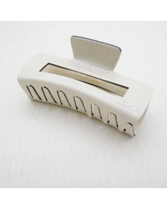 HC1004 Rectangle Cream Hair Claw Clip