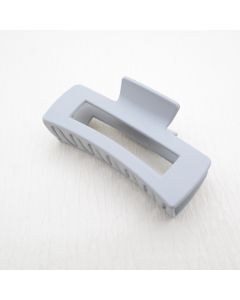 HC1039 Rectangle Matte Silver Claw Clip