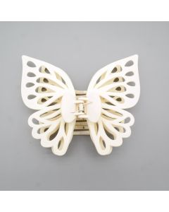 HC1048 Butterfly Cream Hair Claw Clip