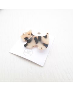 HC1049 Dog Cream Tortoise Hair Clip