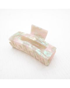 HC1085 Rectangle Pearl Pink Claw Clip