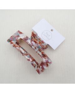 HC1154 Rectangle Multi Colour Claw Clip