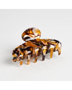 HC1261 Oval Brown Gold Hair Claw