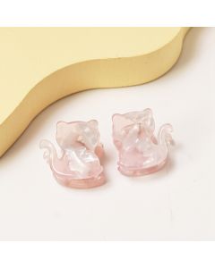 HC1280 Mini Hair Claws Pair Cat Pink