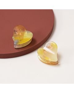 HC1288 Mini Claws Pair Heart Yellow