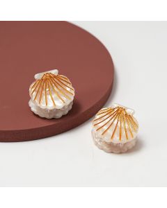 HC1357 Mini Hair Claws Pair Shell White