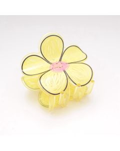 HC1400 Flower Hair Claw Clip Yellow