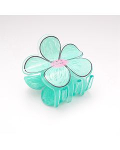 HC1402 Flower Hair Claw Clip Green