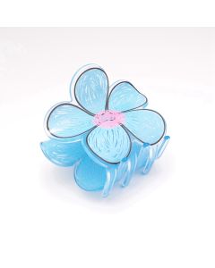 HC1403 Flower Hair Claw Clip Blue