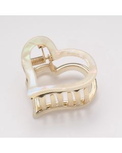 HC1467 Heart Hair Claw Clip Cream
