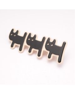 HC1537 Cats Hair Clip Black 