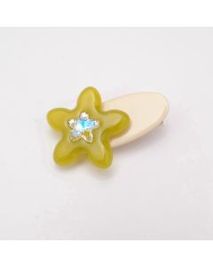 HC1546 Flower Hair Clip Green