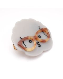 HC1552 Dog Face Hair Clip Grey