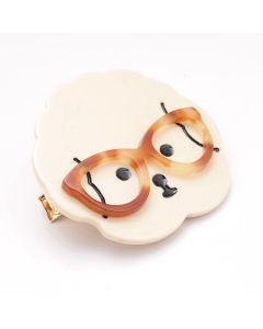 HC1555 Dog Face Hair Clip Cream