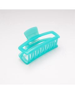 HC1636 Rectangle Hair Claw Clip Aqua