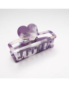 HC1652 Heart Hair Claw Clip Purple