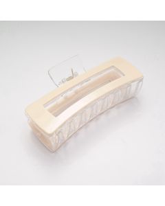 HC1676 Rectangle Hair Claw Clip Cream