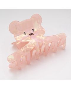 HC1691 Bear Face Hair Claw Clip Pink