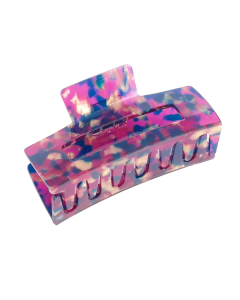 HC1726 Rectangle Hair Claw Clip Pink Blue