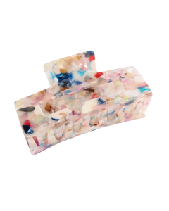 HC1727 Rectangle Hair Claw Clip Cream Multi