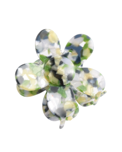 HC1729 Flower Hair Claw Clip Green