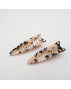 HD1008 Cat Hair Clips Twin Pack Cream