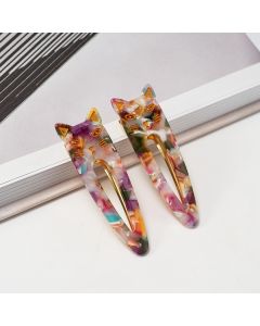 HD1096 Cat Hair Clips Twin Pack Multi
