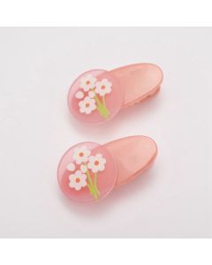 HD1118 Flowers Hair Clips Twin Pack