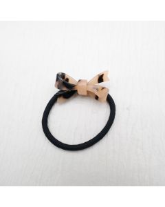 HE1007 Bow Tortoiseshell Elastic Hair Tie