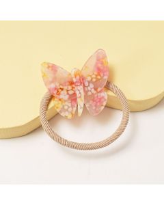 HE1023 Butterfly Pink Elastic Hair Tie