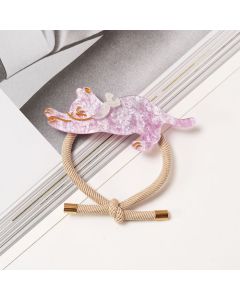 HE1028 Jumping Cat Purple Hair Tie