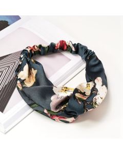 HF1019 Leopard Flower Navy Headband