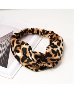 HF1024 Leopard Brown Knotted Headband