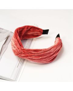 HF1027 Velvet Orange Knotted Headband