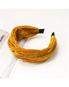 HF1028 Velvet Yellow Knotted Headband