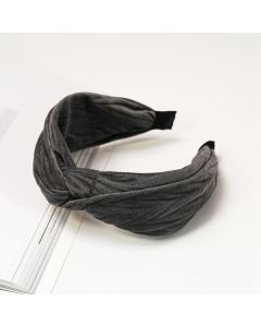 HF1029 Pleated Velvet Grey Headband