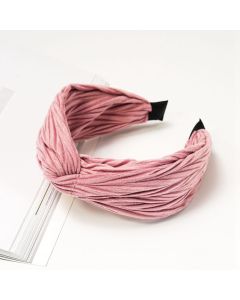 HF1030 Pleated Velvet Pink Headband
