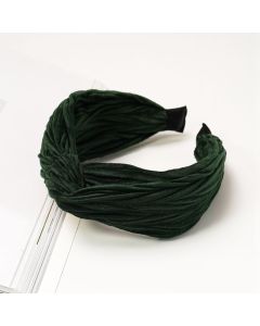HF1031 Pleated Velvet Green Headband
