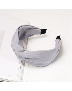 HF1033 Plain Jersey Silver Headband