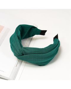 HF1034 Plain Jersey Green Headband