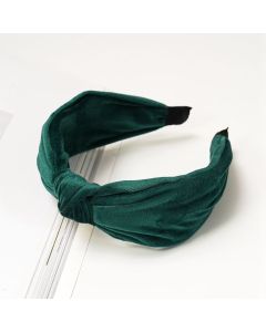HF1035 Plain Velvet Green Headband