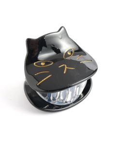 HH0007 Cat Face Hair Claw Clip Black