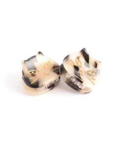 HH0010 Mini Claws Pair Cat Face Cream Tortoiseshell
