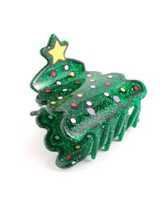 HH0073 Christmas Tree Hair Claw Clip