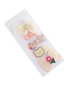 HH0090 Cream Set Hair Clips Pack Of 5