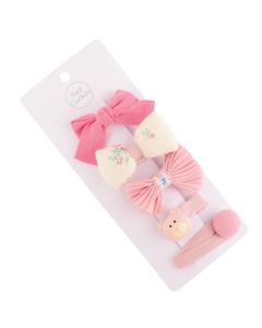 HH0091 Fuchsia Set Hair Clips Pack Of 5