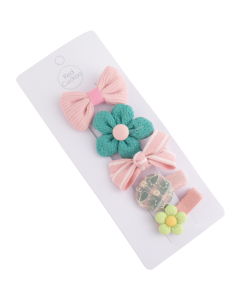 HH0095 Pink Set Hair Clips Pack Of 5