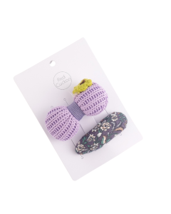 HH0117 Bow Hair Clips Pack Purple