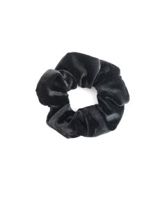 HH0130 Velvet Scrunchie Black 