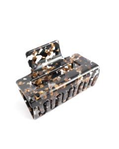 HH0205 Rectangle Hair Claw Clip Brown